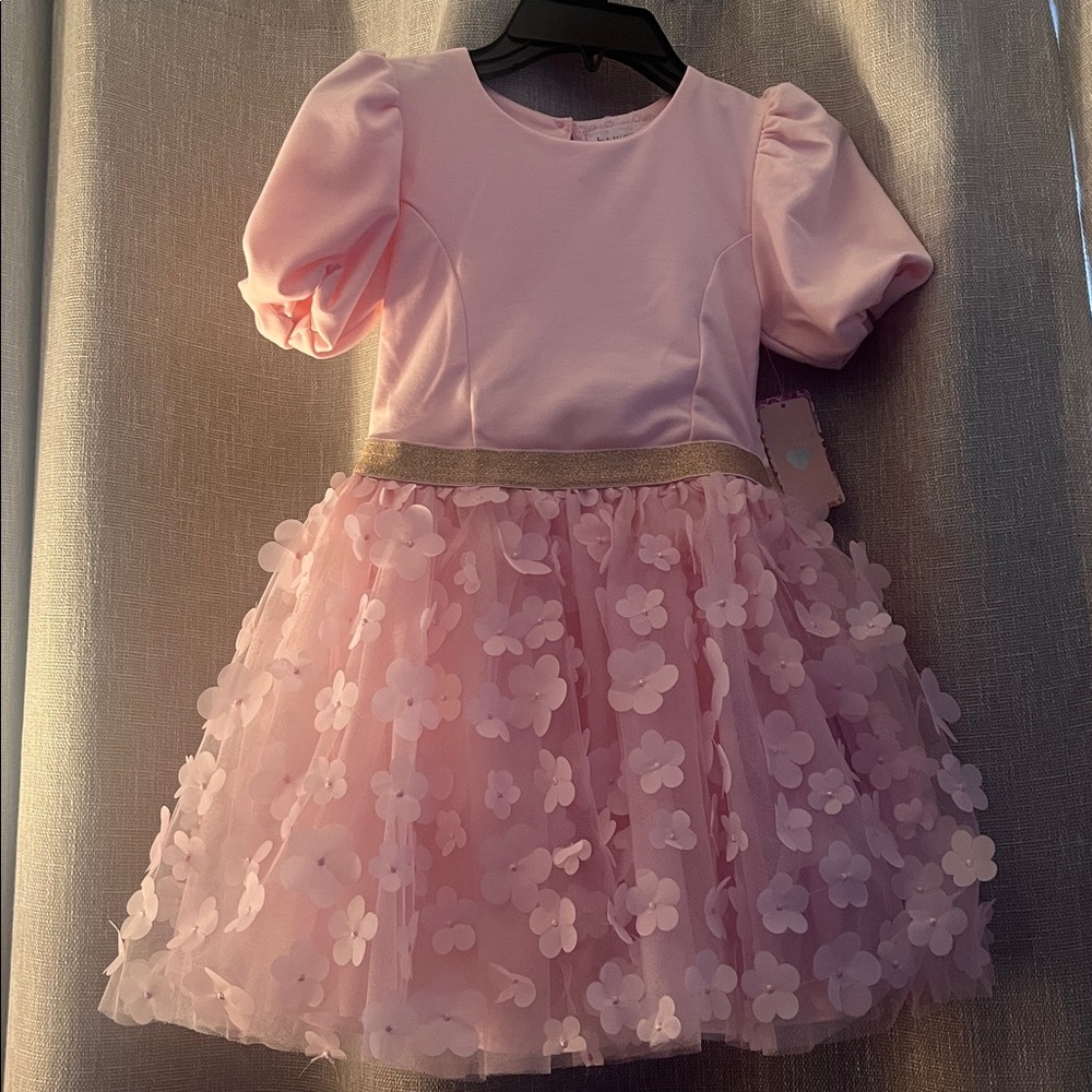 btween Pink Floral Kids Dance Costume